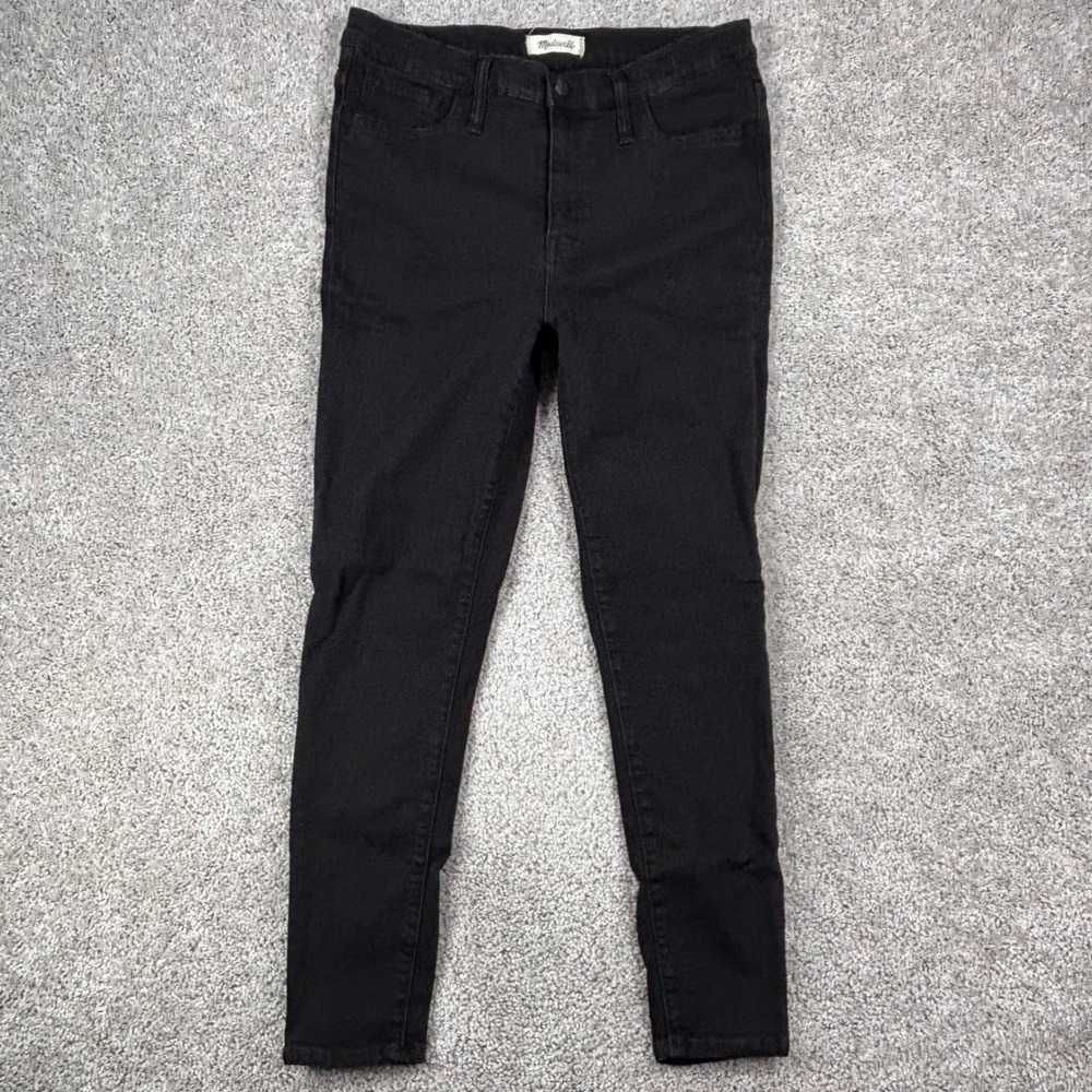 Madewell Roadtripper High Rise Skinny Jeans Black Size 31 Stretch Denim